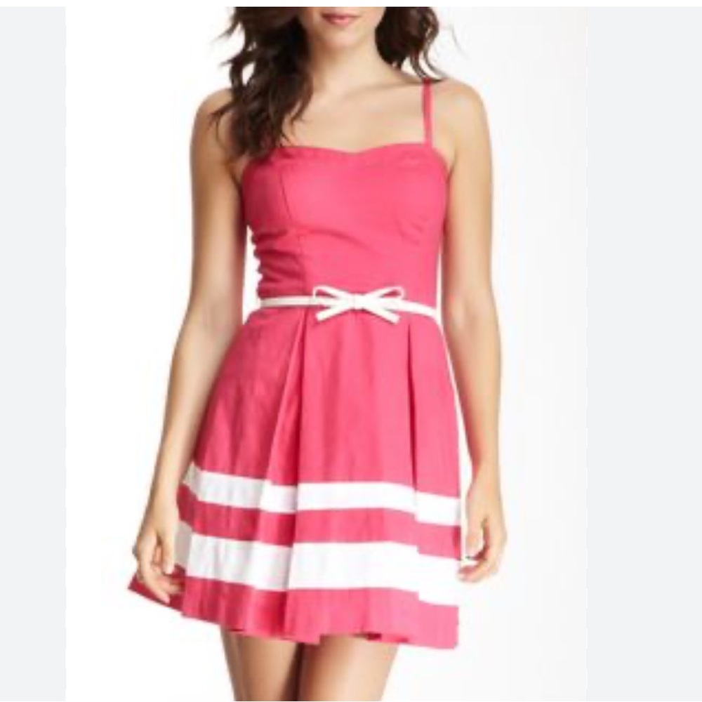 Guess Sleeveless Preppy Pink Mini Dress - SZ 6